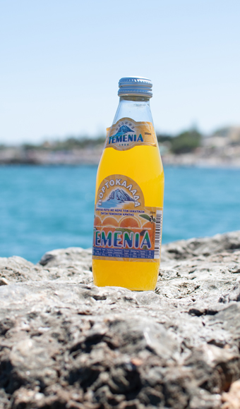 Orange juicewith water fromThermal watersof Temenia.